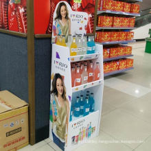 Fashionable Cardboard Floor Display for Rio, Pop Drinks Display Stand